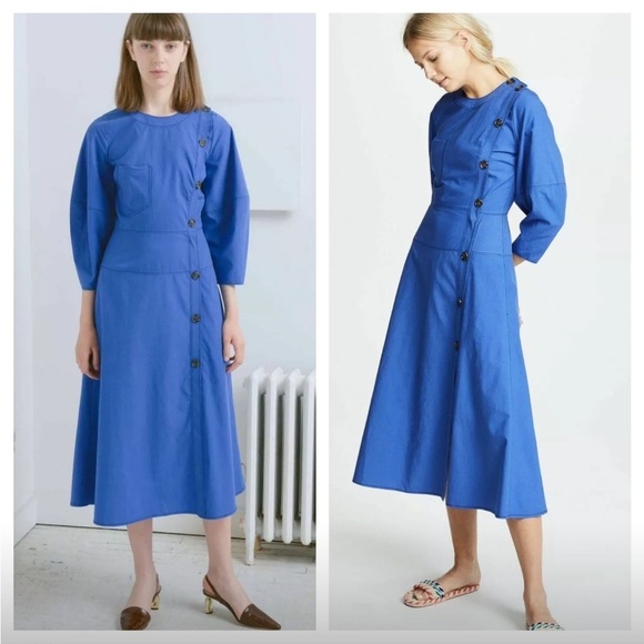 Rejina Pyo / Michaela Maxi Dress blue button XS - Picture 1 of 11